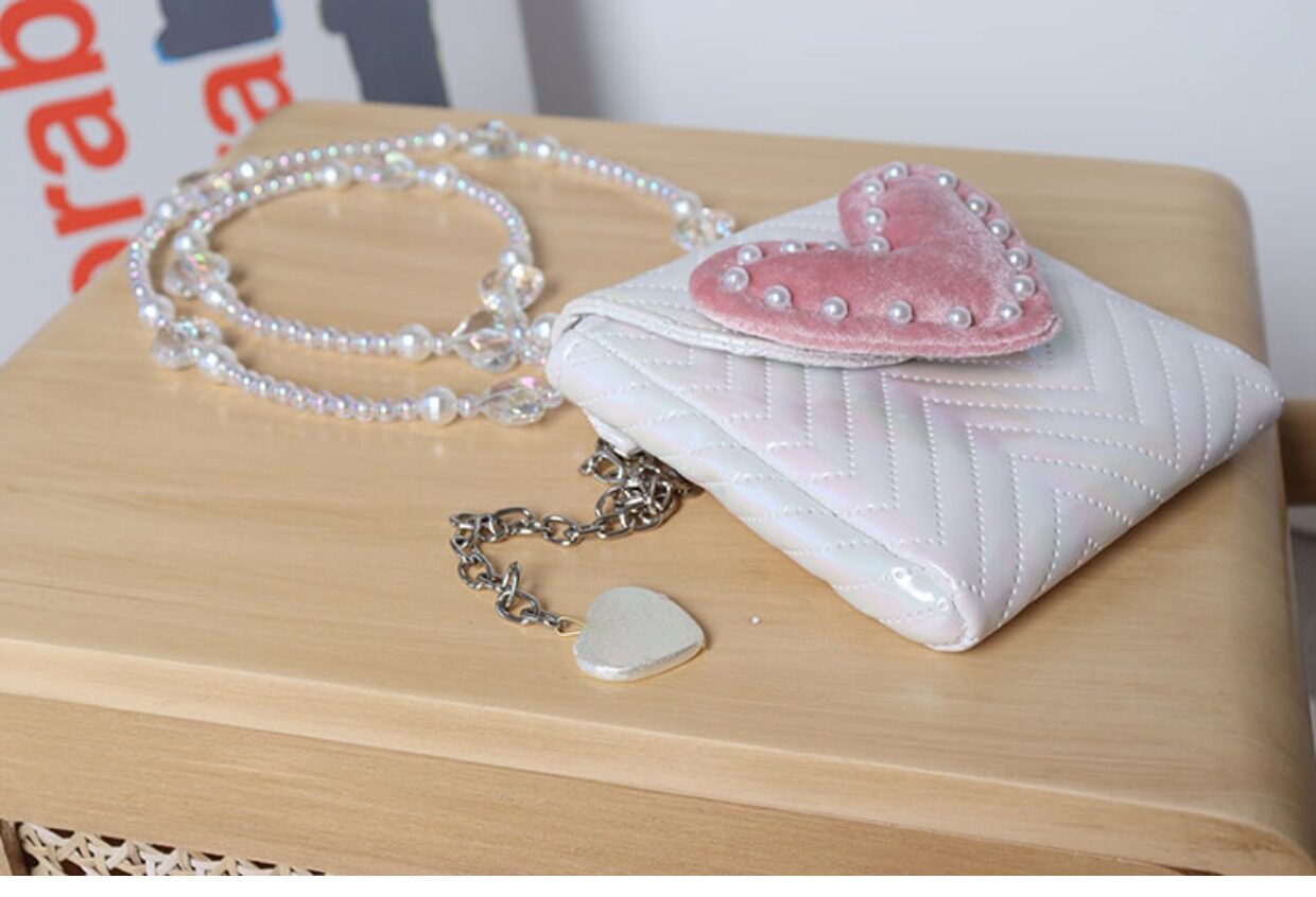 Mini Cute Pink Heart Crossbody Bag | bag | Three Fleas