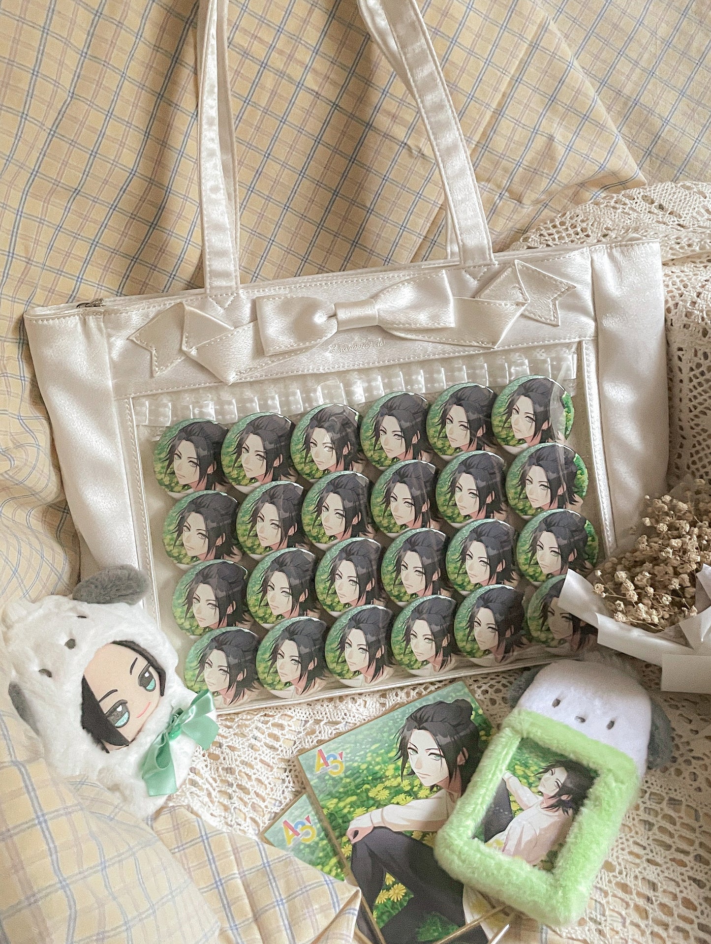 Cute Bow Satin Large-Capacity Tote Ita Bag