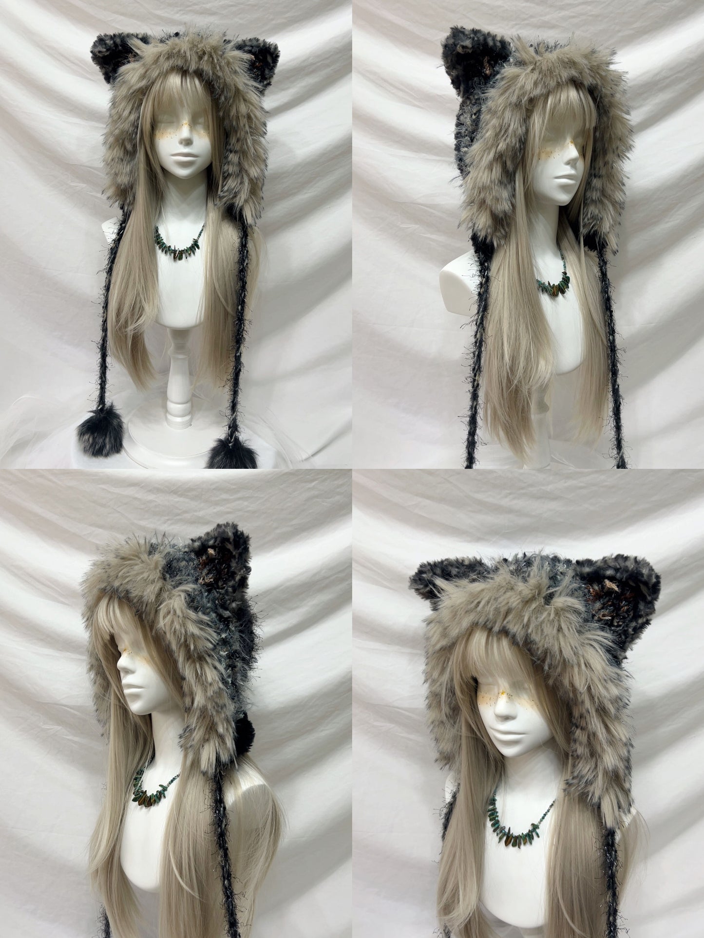 Animal Ear Pom-Pom Crochet Hat