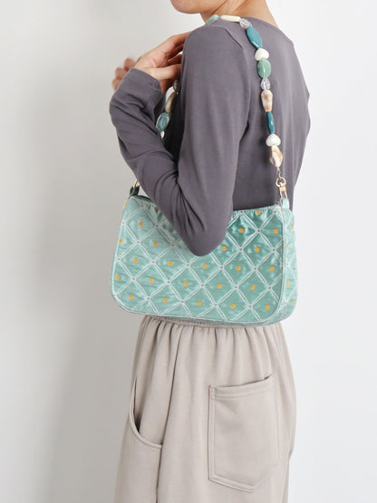 Vintage Green Beaded Shoulder Bag | bag | Three Fleas