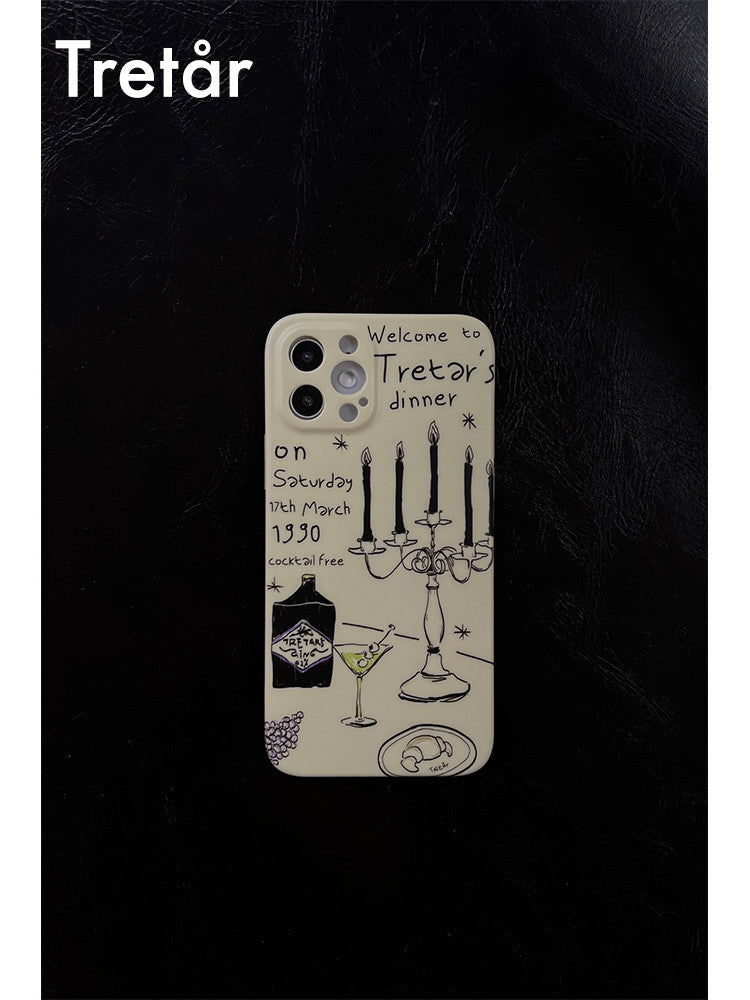 Sketching Candlelight Dinner Phone Case