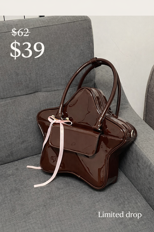 Chocolate Star Bow Backpack | Bag | Three Fleas