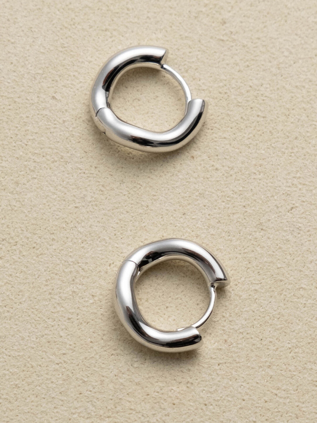 Simple Wave Silver Earrings