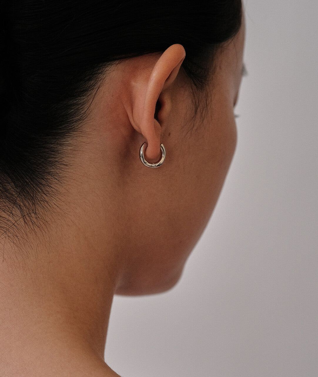 Simple Wave Silver Earrings