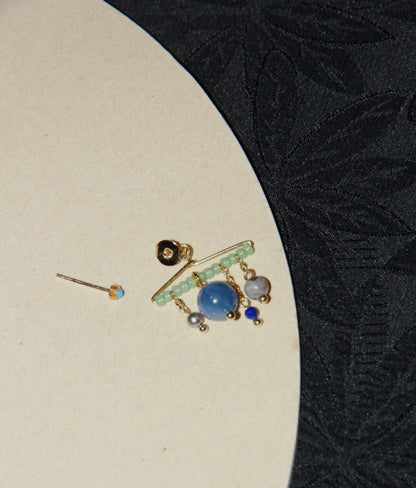 Chinoiserie Light Rain Tassel Earrings