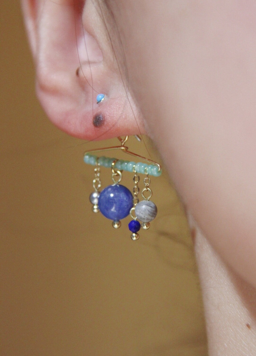 Chinoiserie Light Rain Tassel Earrings