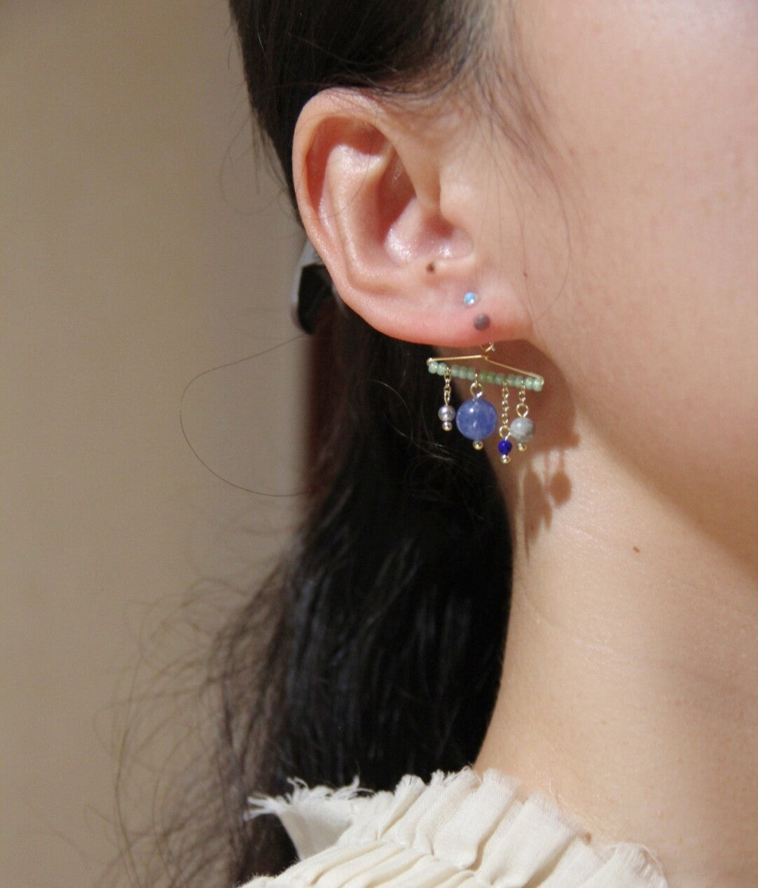 Chinoiserie Light Rain Tassel Earrings