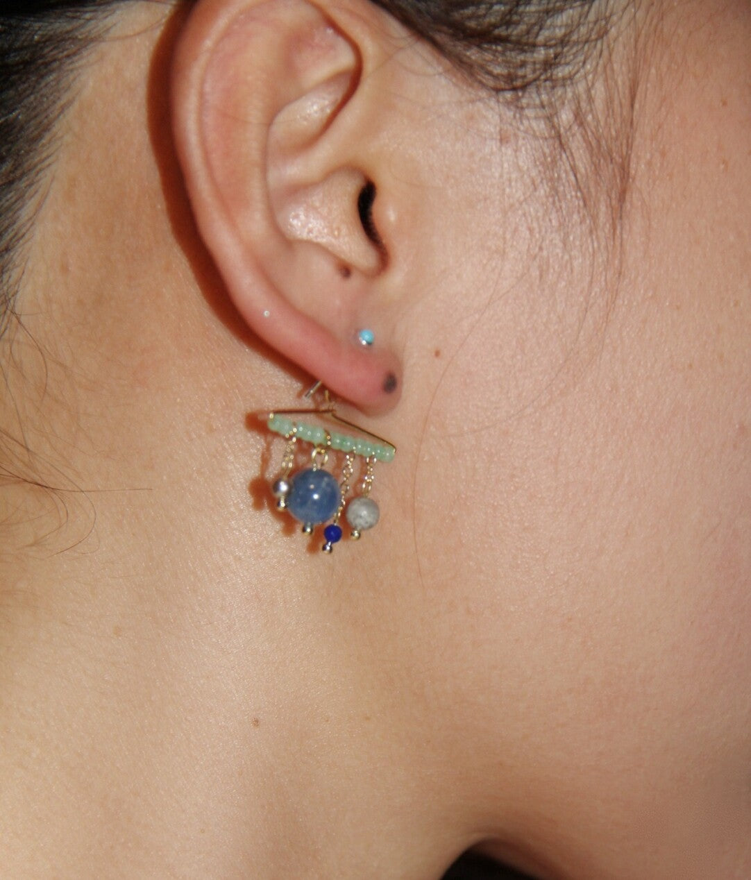 Chinoiserie Light Rain Tassel Earrings