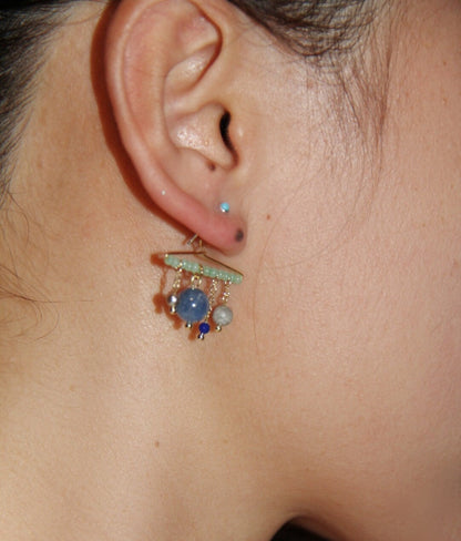 Chinoiserie Light Rain Tassel Earrings