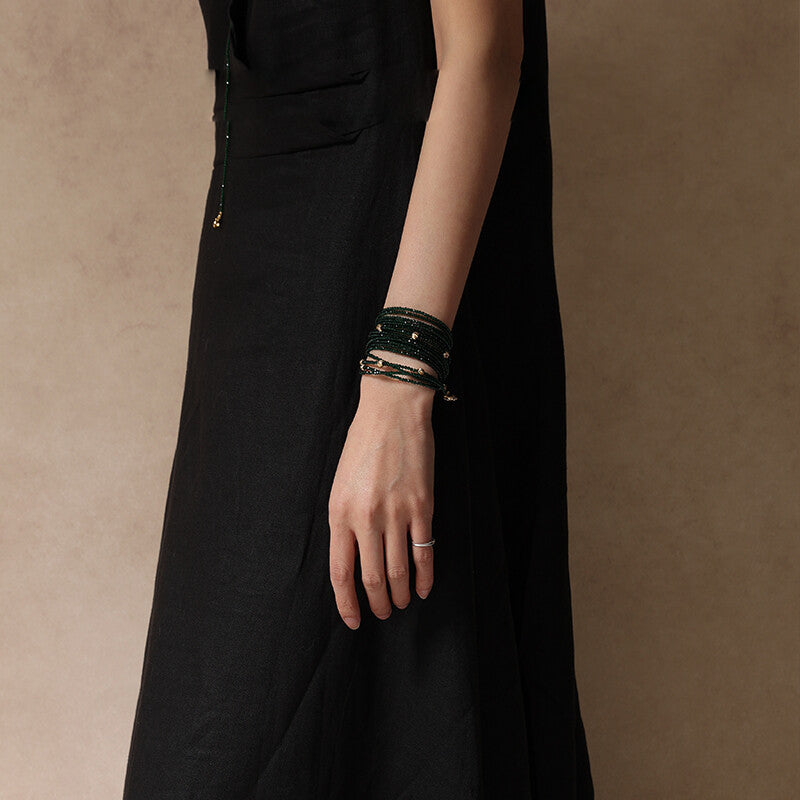 Green Long Stacking Necklace