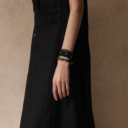 Green Long Stacking Necklace