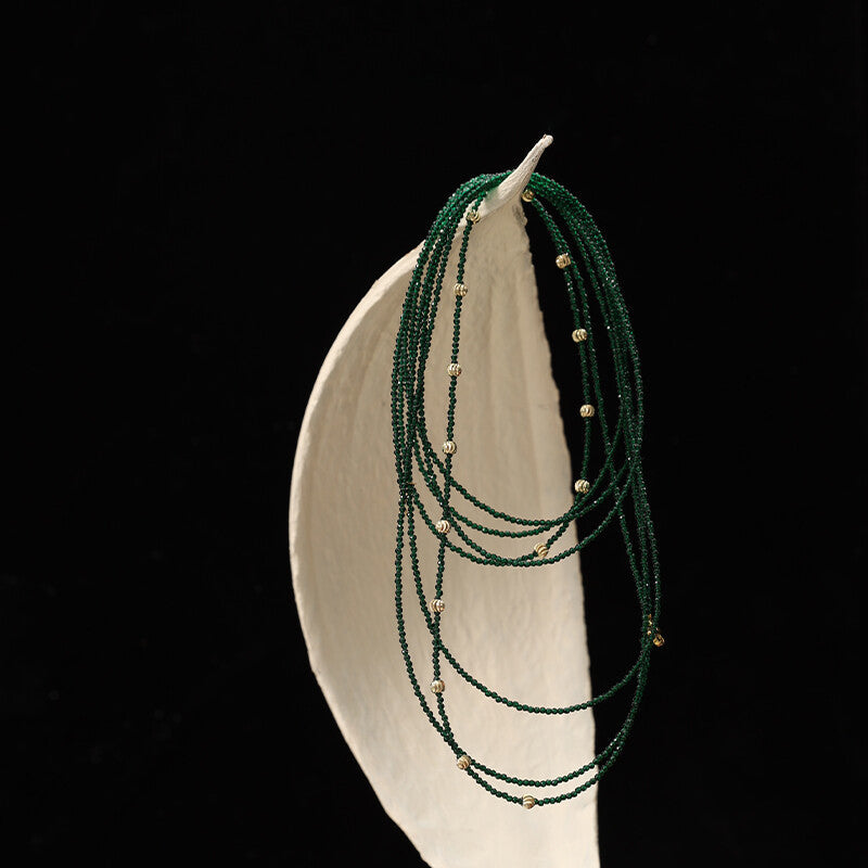 Green Long Stacking Necklace