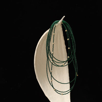 Green Long Stacking Necklace