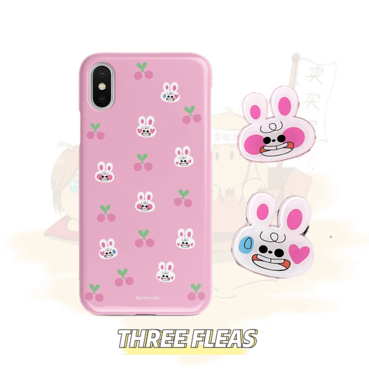 Pink Cherry Rabbit | phone accessories | Three Fleas