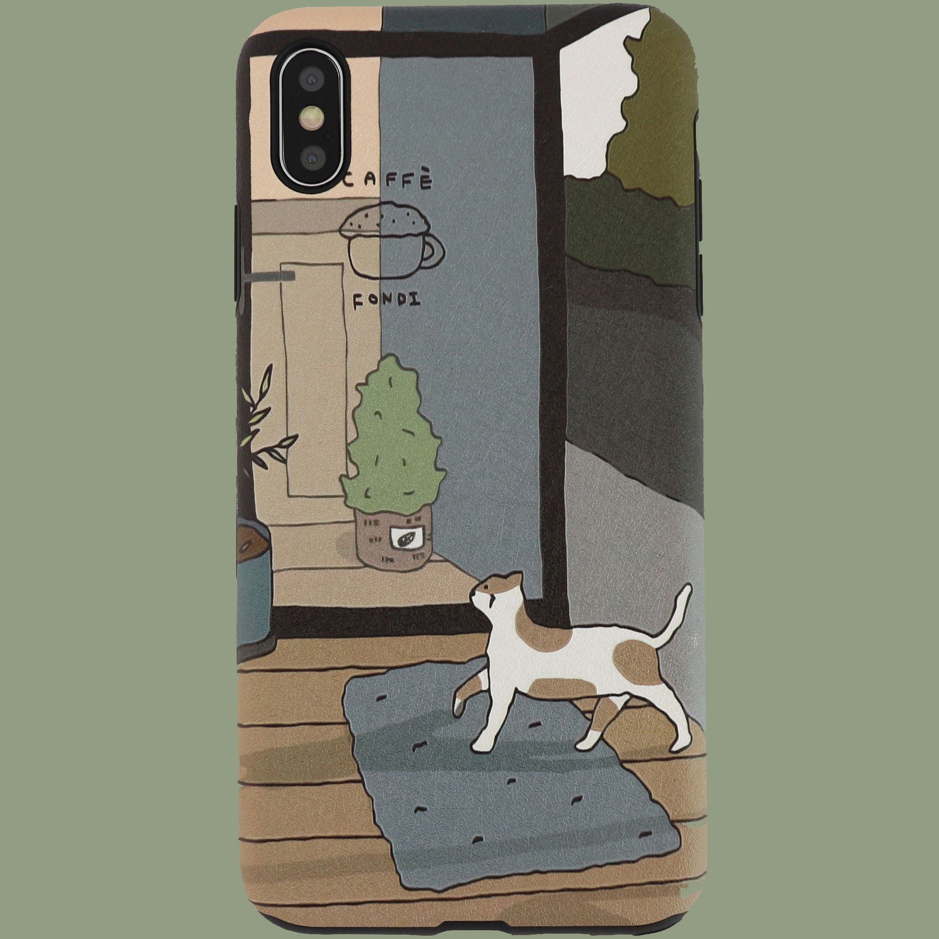 「iPhone」Cozy Cat Soft Cover - Three Fleas