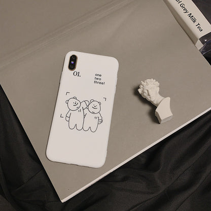 「iPhone」Japanese Style Cat or Bears Soft Coverphone accessories - Three Fleas