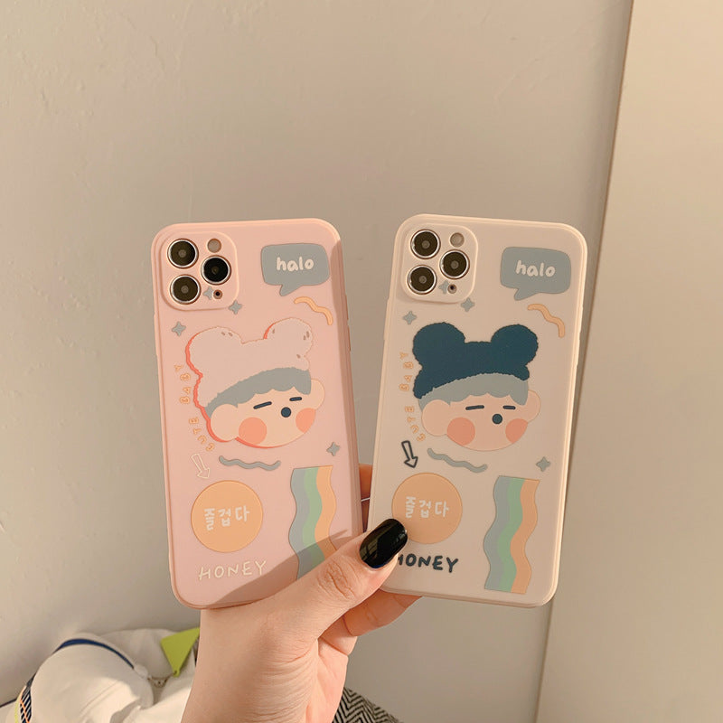 「iPhone」Cute Boy Soft Coverphone accessories - Three Fleas