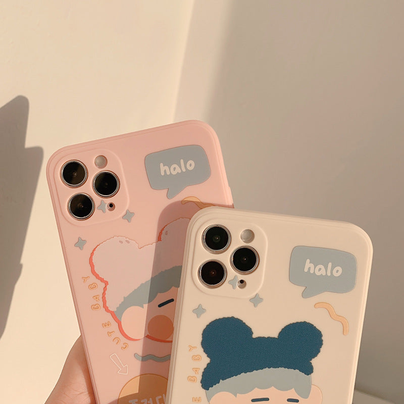 「iPhone」Cute Boy Soft Coverphone accessories - Three Fleas