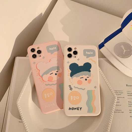 「iPhone」Cute Boy Soft Coverphone accessories - Three Fleas