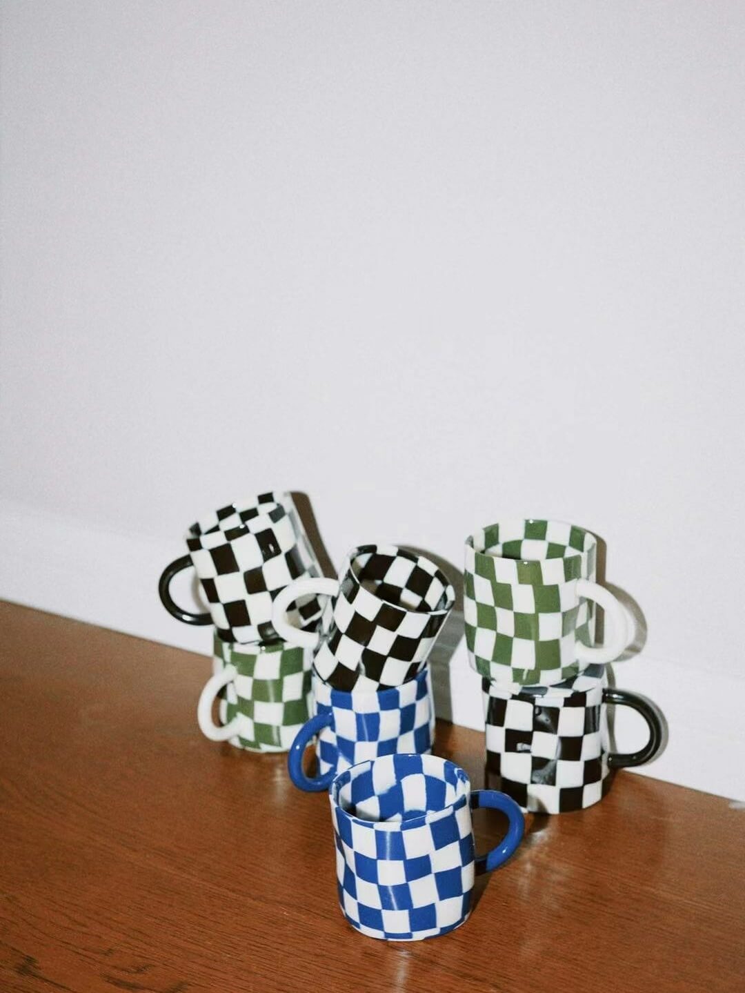 Earlobe Twisted Plaid Ceramic Mug  Basichome decor - Three Fleas