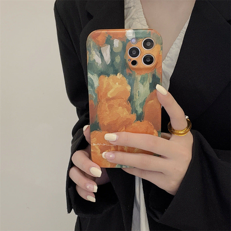 「iPhone」Various Oil Painting Flowers Coverphone accessories - Three Fleas