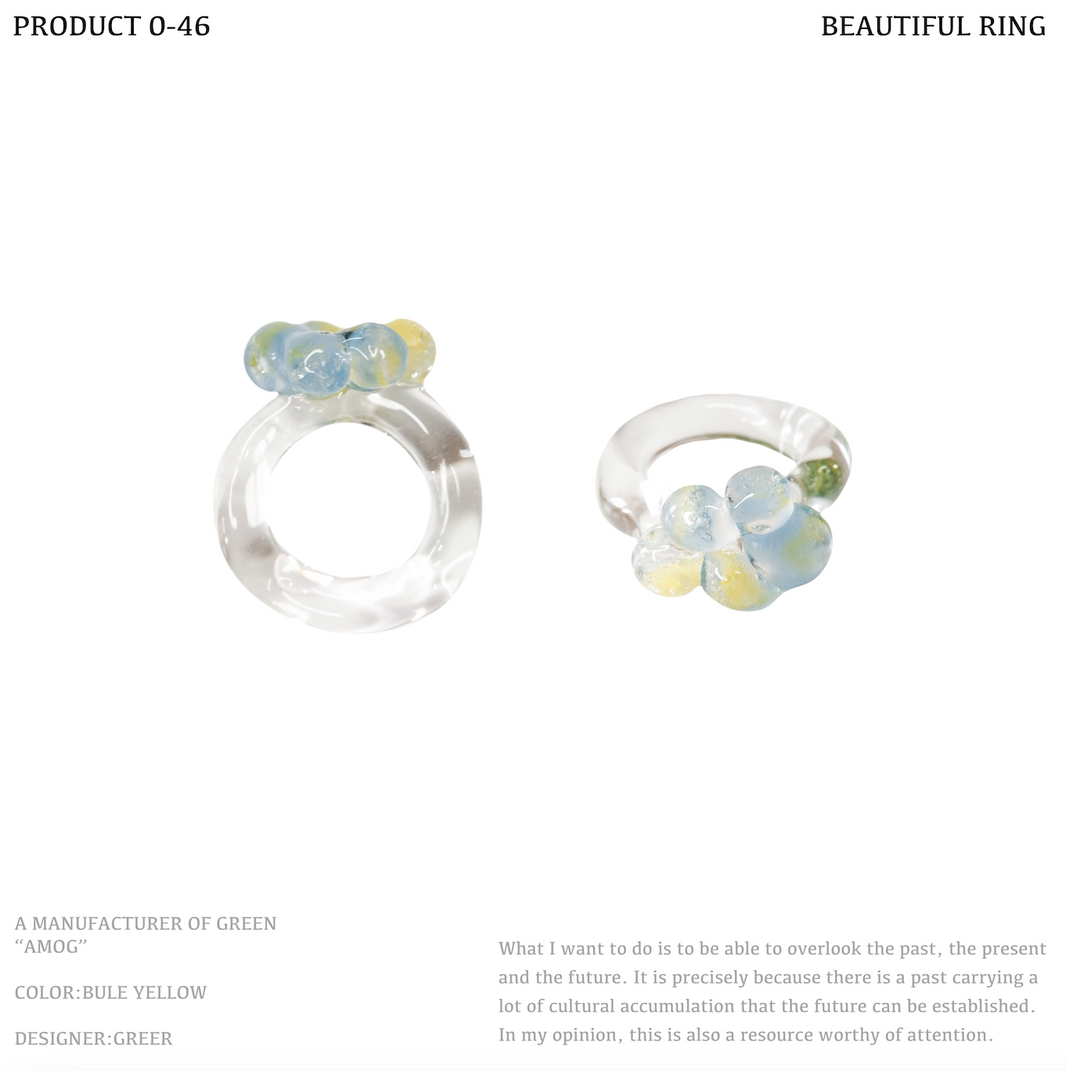 A MANUFACTURE Indie Glass Rings | Independent Brands | Three Fleas