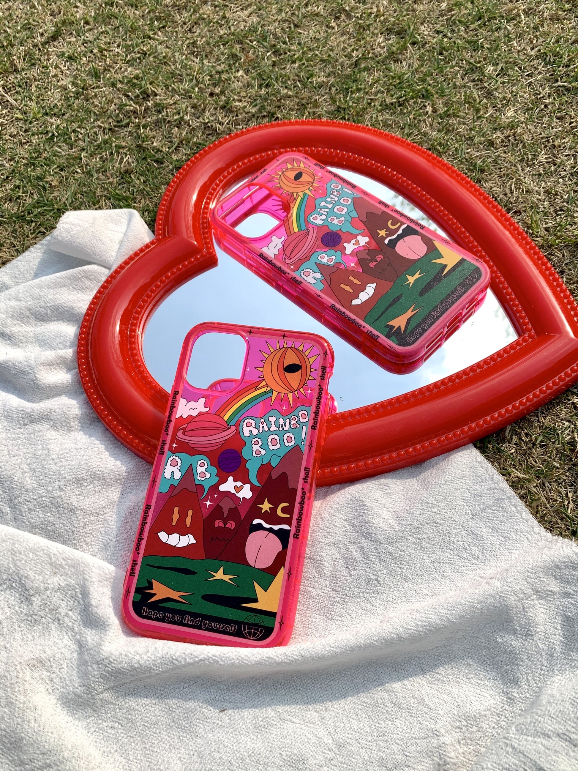 Unique Monster Couple Case-red