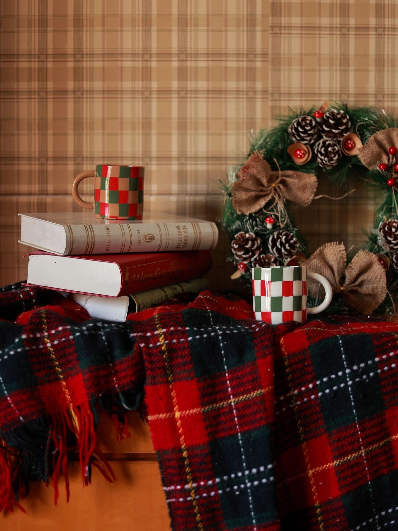 Earlobe Twisted Plaid Ceramic Mug  Xmas Specialhome decor - Three Fleas