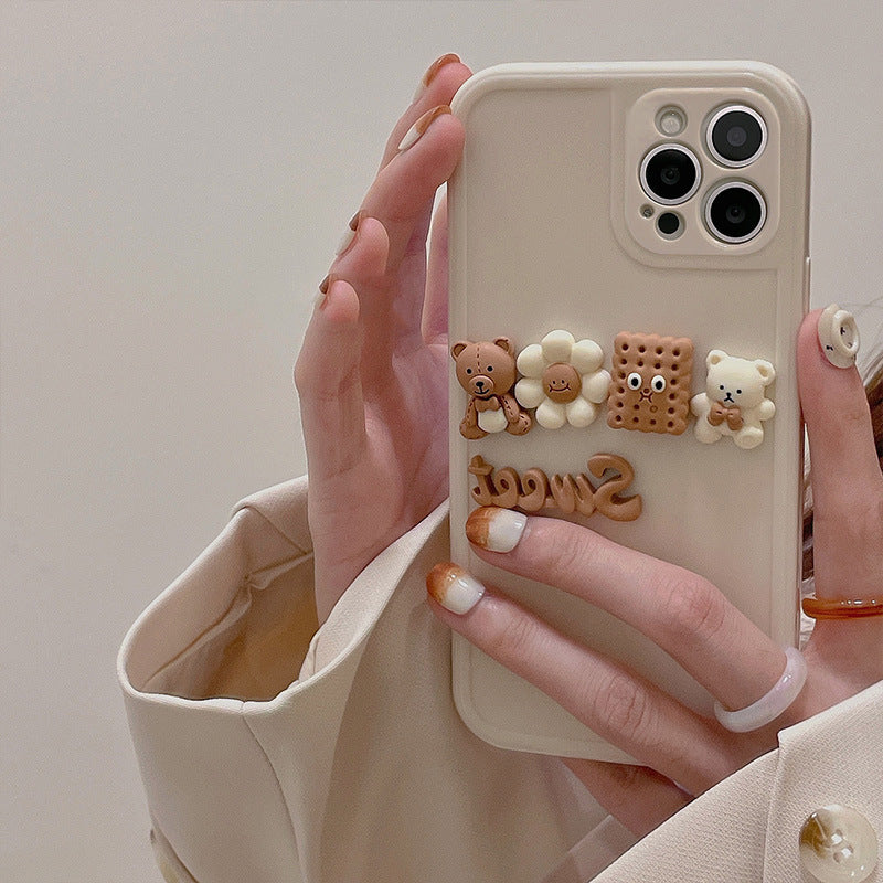 「iPhone」Stereoscopic Biscuits Bearphone accessories - Three Fleas