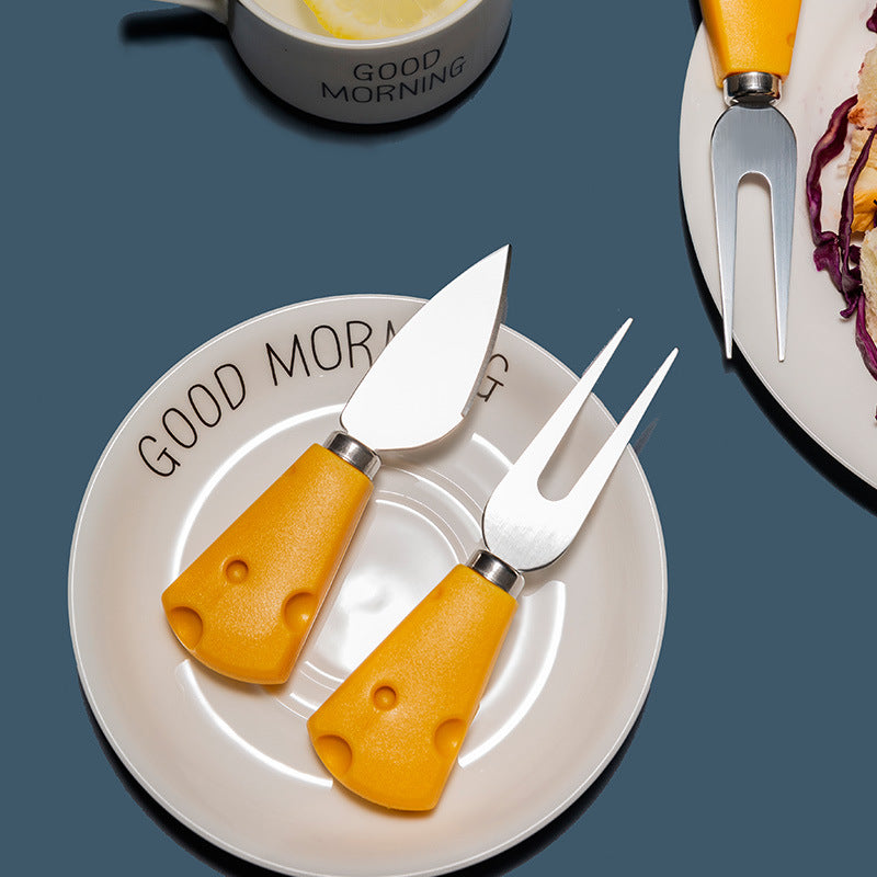 Cute Cheese Knife & Fork - Three Fleas