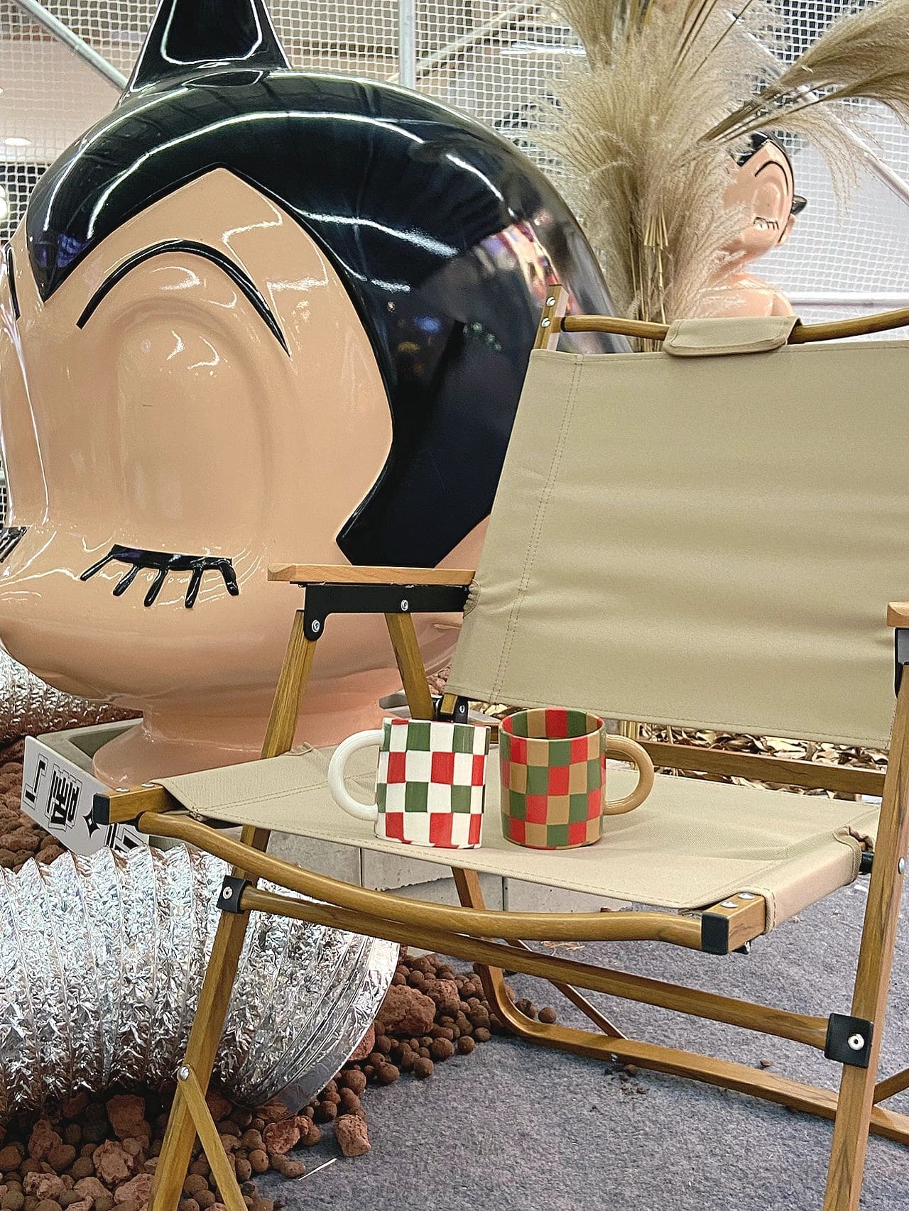 Earlobe Twisted Plaid Ceramic Mug  Xmas Specialhome decor - Three Fleas