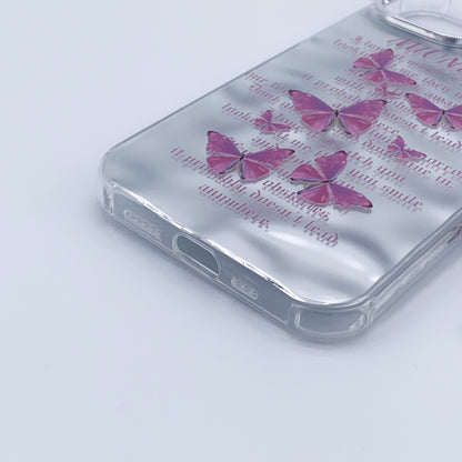 Butterfly Puppy Pink Wave-shaped Phone Case