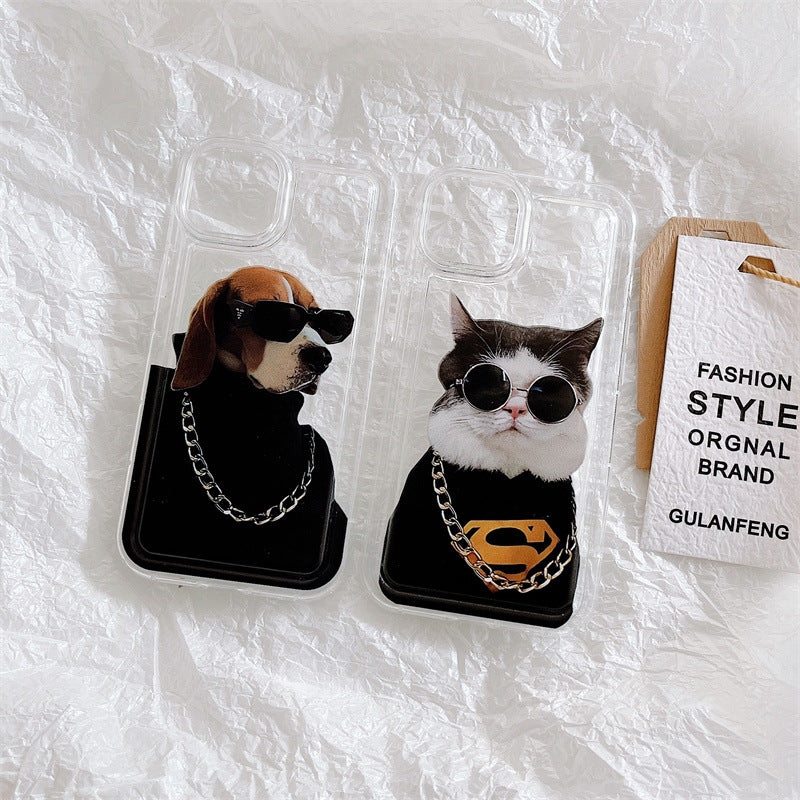 「iPhone」Funky Cat and Dog Protective Air-Cusion Coverphone accessories - Three Fleas