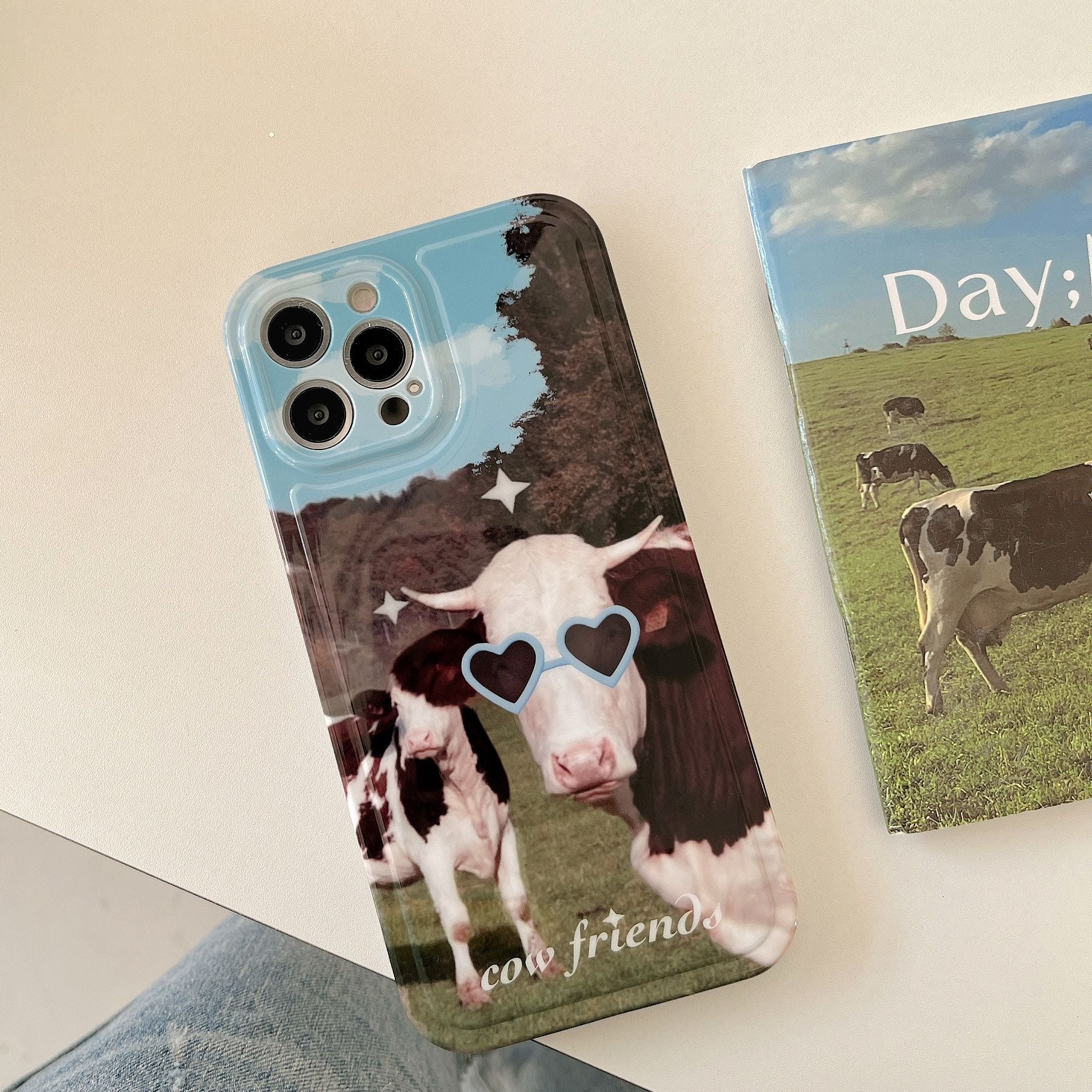 「iPhone」Funky Cow with Sunglasses Soft Coverphone accessories - Three Fleas