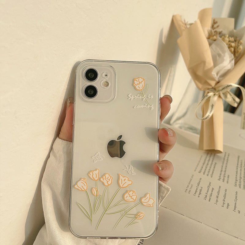 「iPhone」Simple and Original Hand-painted Flowers iPhone Shellphone accessories - Three Fleas