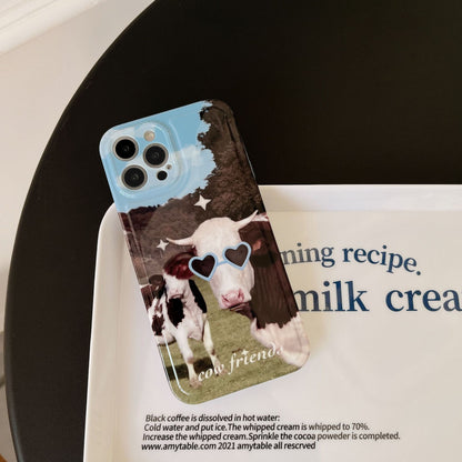 「iPhone」Funky Cow with Sunglasses Soft Coverphone accessories - Three Fleas