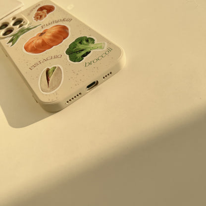「iPhone」Walnut, Pumpkin, Pistachio, Broccoli Liquid Silicone Coverphone accessories - Three Fleas