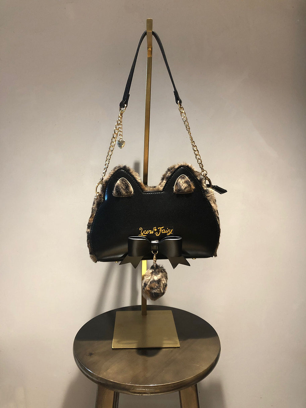 Cat Ear Shape Fluffy Shoulder Chain Bag