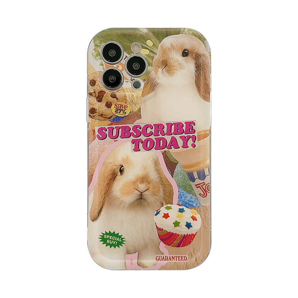「iPhone」Cute Rabbit Protective Coverphone accessories - Three Fleas