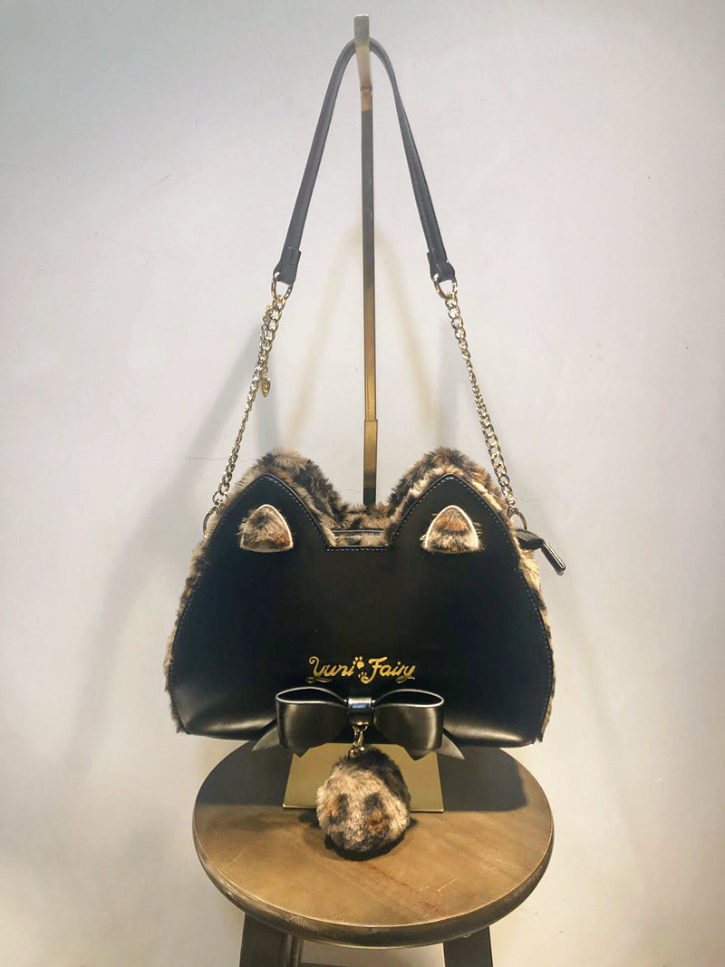 Cat Ear Shape Fluffy Shoulder Chain Bag