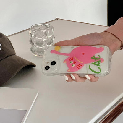 「iPhone」Pinky Little Cat Curvy Casephone accessories - Three Fleas