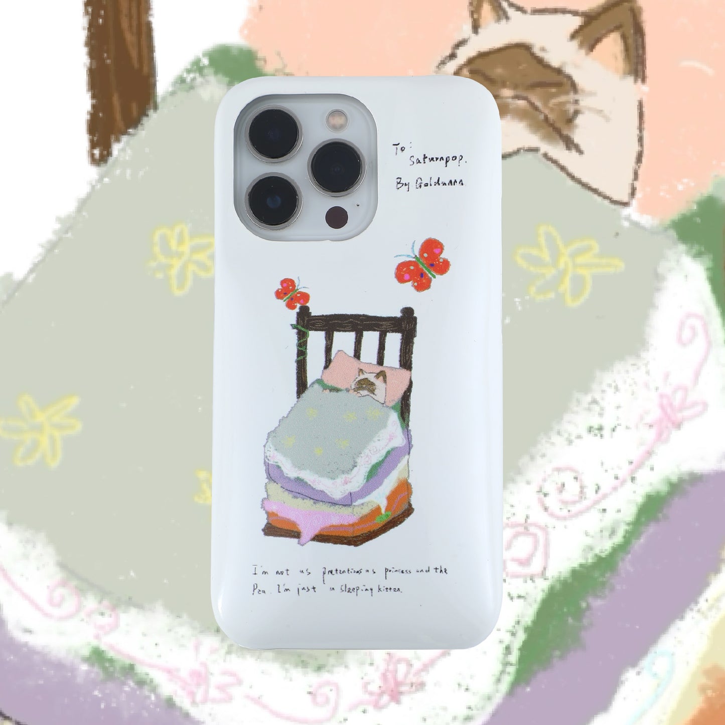 「Original」The cat and the pea soft airbag phone case