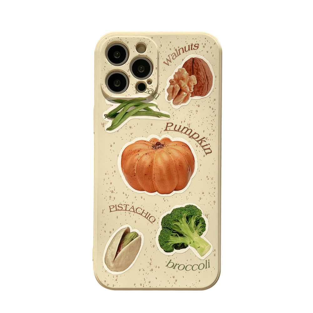 「iPhone」Walnut, Pumpkin, Pistachio, Broccoli Liquid Silicone Coverphone accessories - Three Fleas