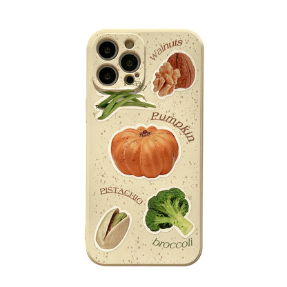 「iPhone」Walnut, Pumpkin, Pistachio, Broccoli Liquid Silicone Coverphone accessories - Three Fleas