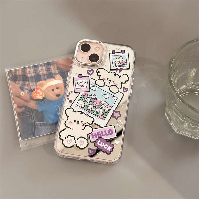Puppy and Tulips | phone accessories | Three Fleas
