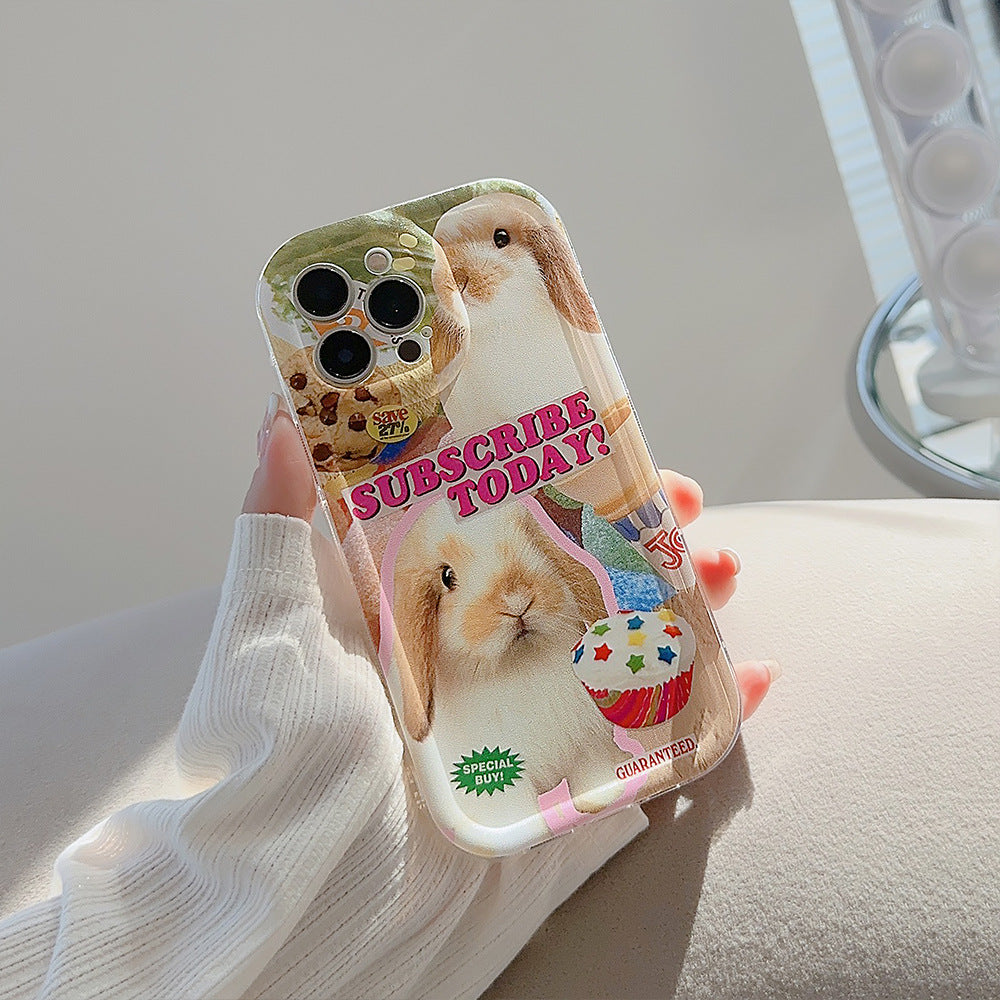 「iPhone」Cute Rabbit Protective Coverphone accessories - Three Fleas