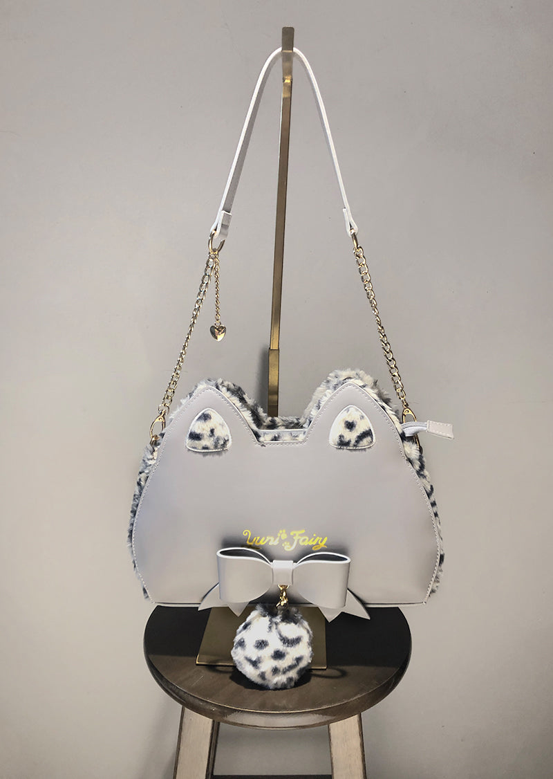 Cat Ear Shape Fluffy Shoulder Chain Bag