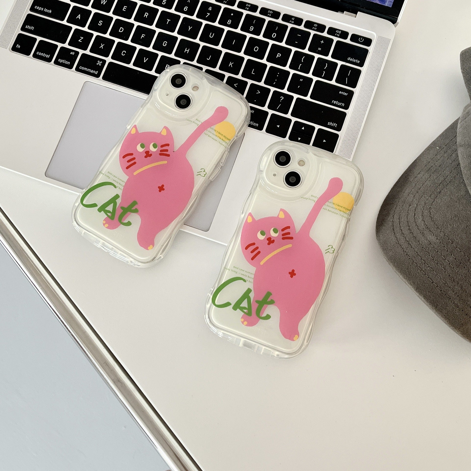 「iPhone」Pinky Little Cat Curvy Casephone accessories - Three Fleas