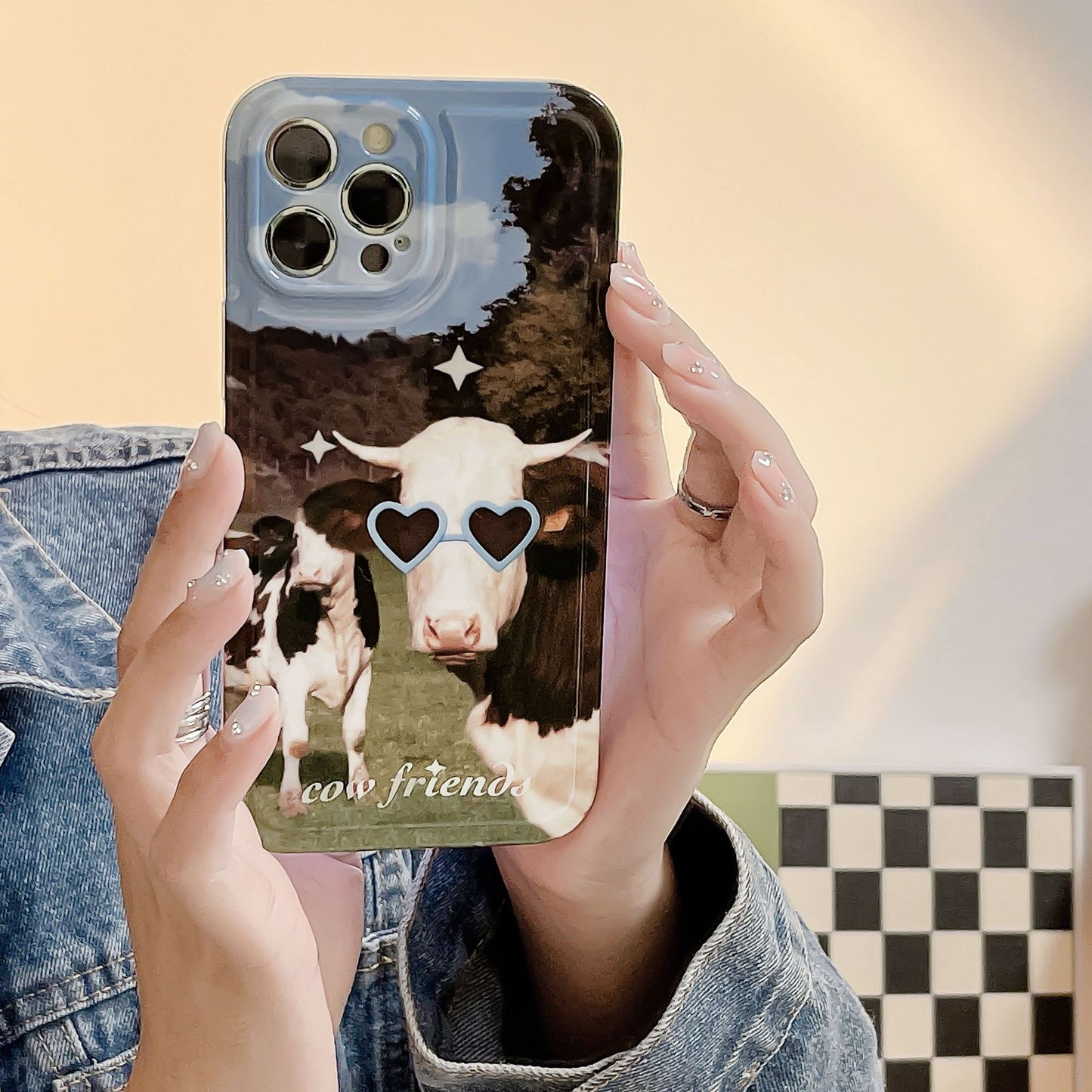 「iPhone」Funky Cow with Sunglasses Soft Coverphone accessories - Three Fleas