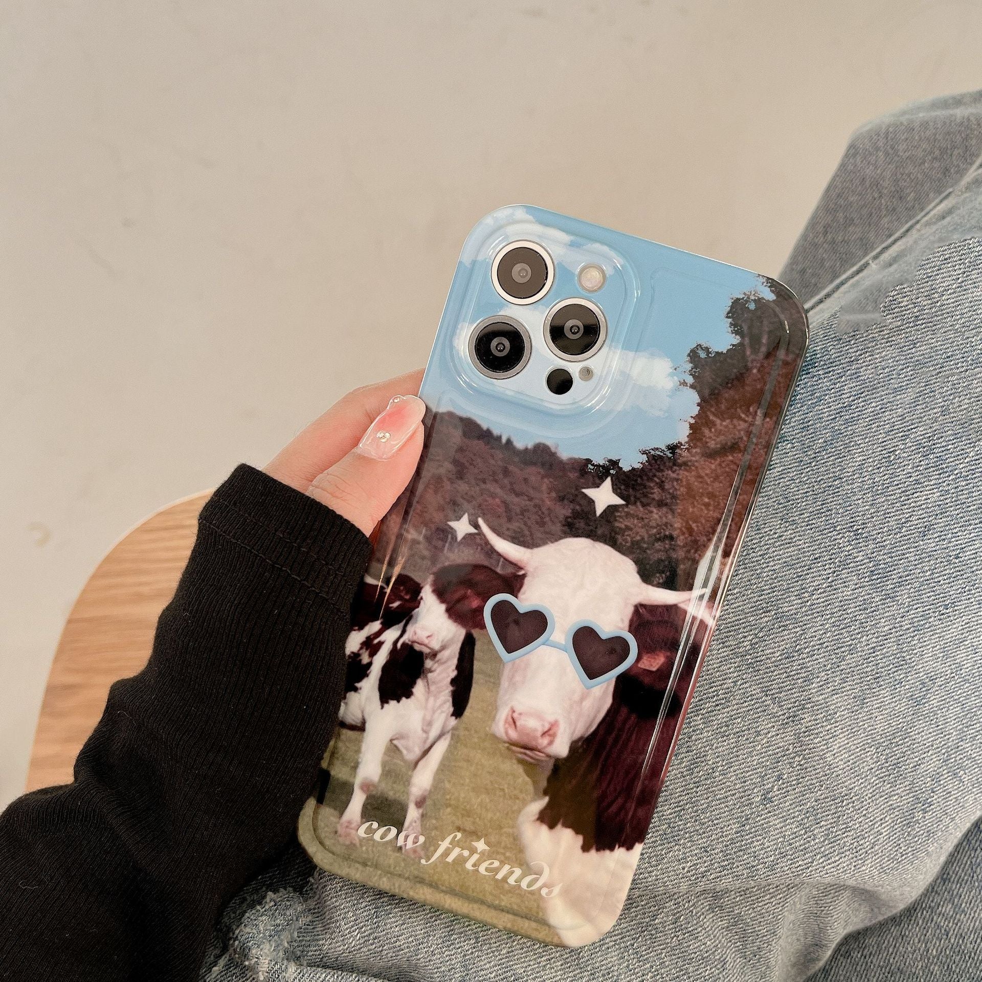 「iPhone」Funky Cow with Sunglasses Soft Coverphone accessories - Three Fleas